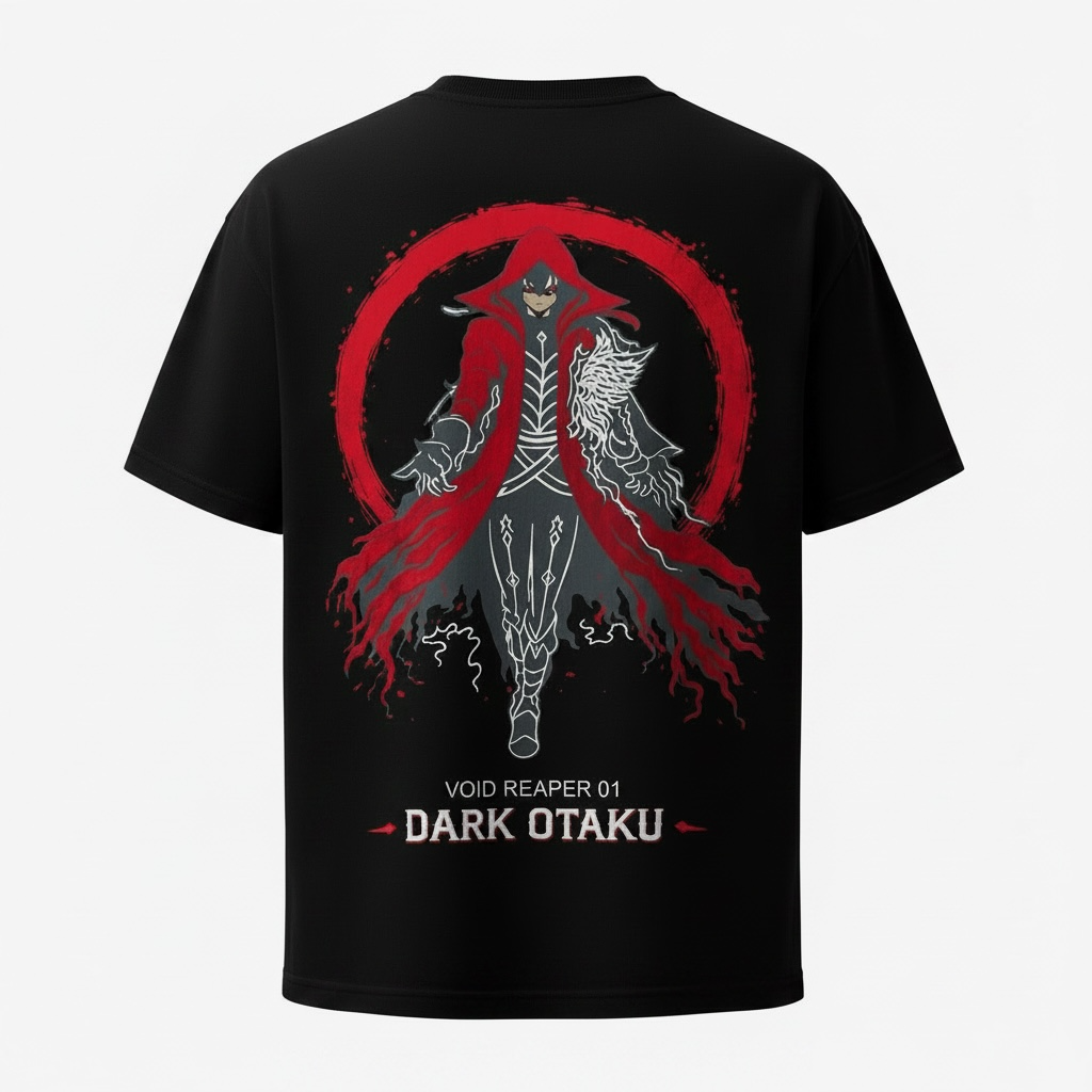 Obliv Dark Otaku Oversized T-Shirt – Void Reaper Graphic Streetwear Tee